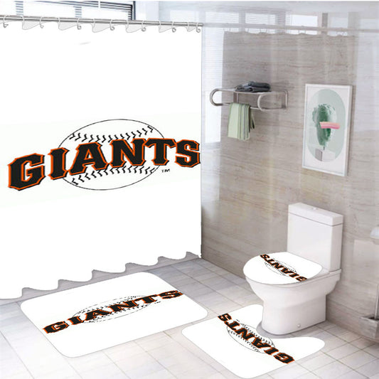 San Francisco Giants Ball 4Pcs Bathroom Set Shower Curtain