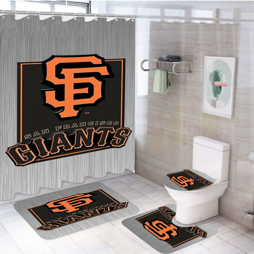 San Francisco Giants Icon 4Pcs Bathroom Set Shower Curtain