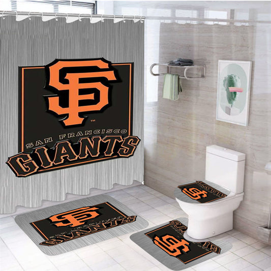 San Francisco Giants Icon 4Pcs Bathroom Set Shower Curtain