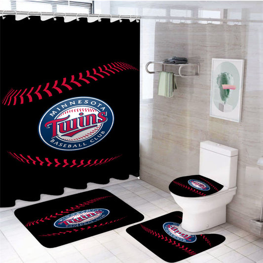 Seattle Mariners 2 4Pcs Bathroom Set Shower Curtain