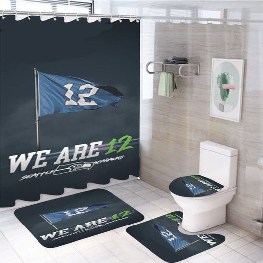 Seattle Seahawks We Are 12 4Pcs Bathroom Set Shower Curtain