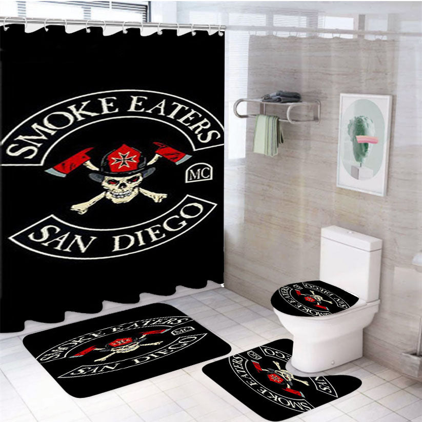 Smoke Eaters San Diego 4Pcs Bathroom Set Shower Curtain