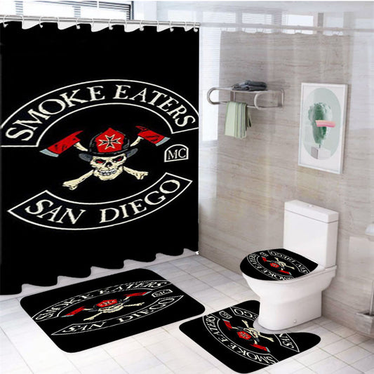 Smoke Eaters San Diego 4Pcs Bathroom Set Shower Curtain