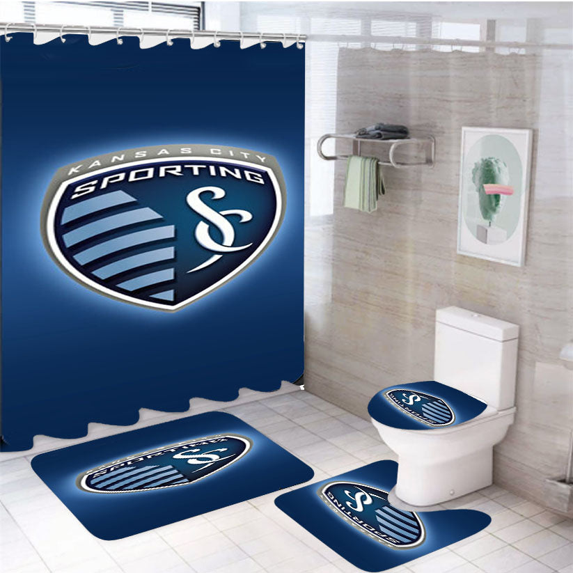 Sporting Kansas City 4Pcs Bathroom Set Shower Curtain