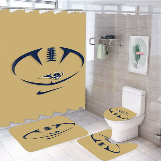 St Louis Rams 4Pcs Bathroom Set Shower Curtain