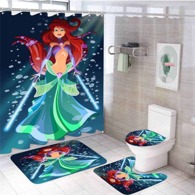 Star Wars Ariel 4Pcs Bathroom Set Shower Curtain