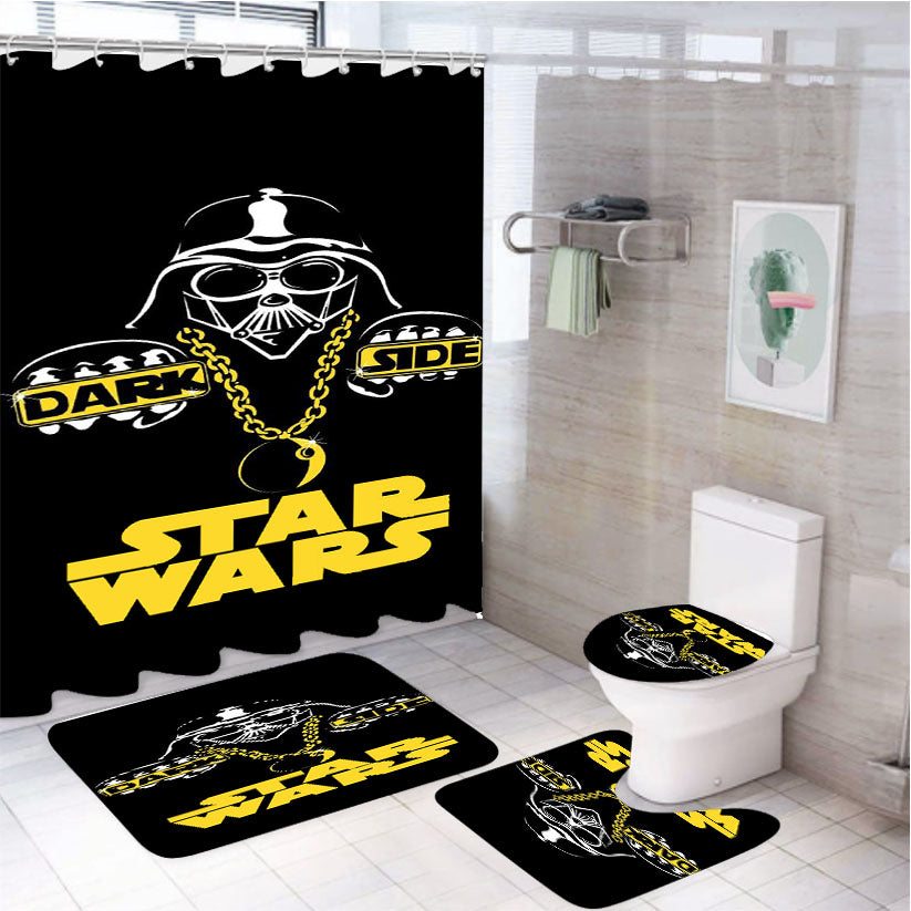 Star Wars Darkside 4Pcs Bathroom Set Shower Curtain