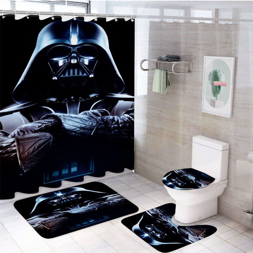 Star Wars Darth Vader Face 4Pcs Bathroom Set Shower Curtain
