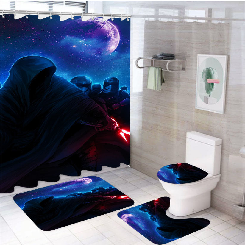 Star Wars Jedi Knight 4Pcs Bathroom Set Shower Curtain