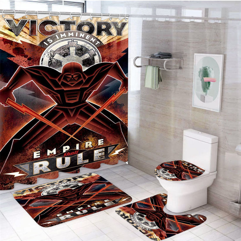 Star Wars Poster 5 4Pcs Bathroom Set Shower Curtain