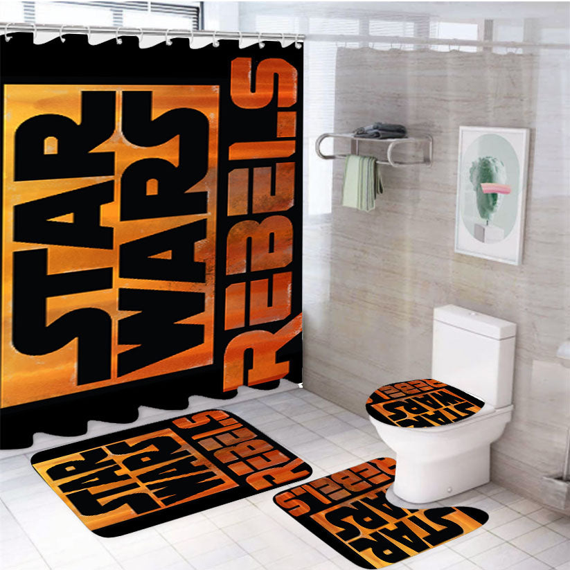 Star Wars Rebels 5 4Pcs Bathroom Set Shower Curtain