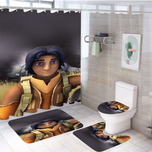 Star Wars Rebels 7 4Pcs Bathroom Set Shower Curtain