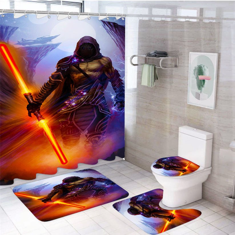 Star Wars Sith Warrior 4Pcs Bathroom Set Shower Curtain