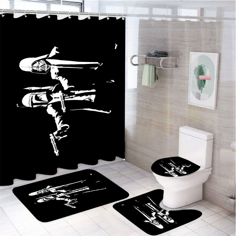 Star Wars Stormtrooper 4Pcs Bathroom Set Shower Curtain