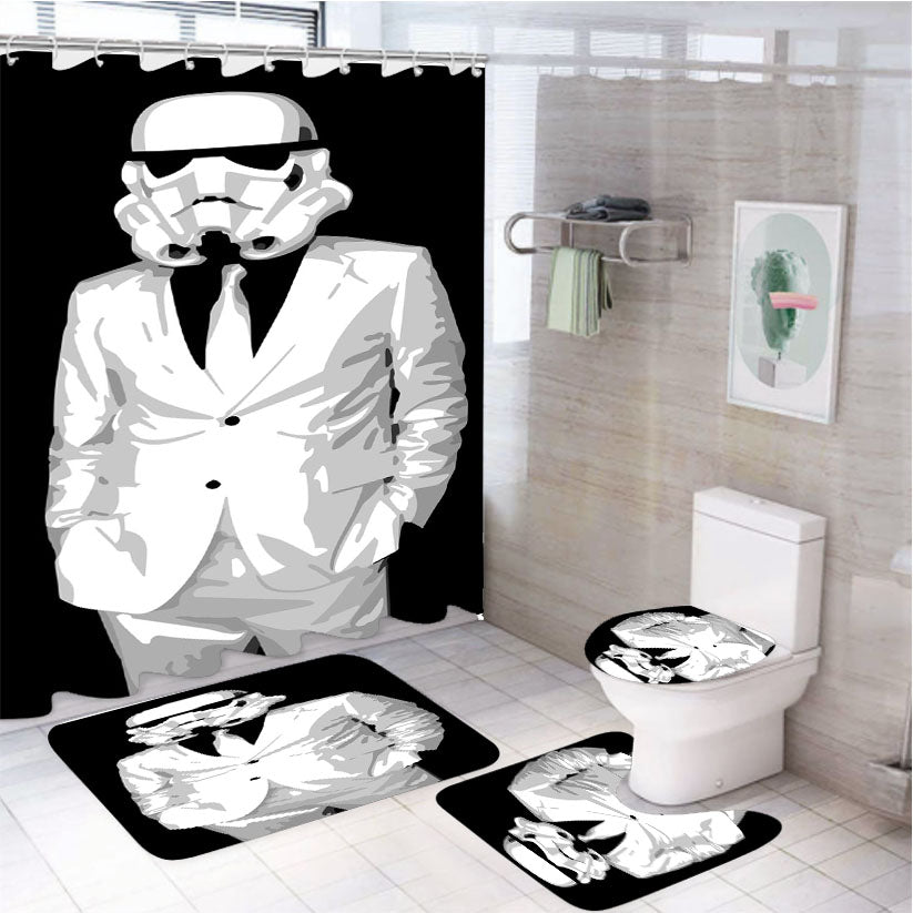Star Wars Stormtrooper 04 4Pcs Bathroom Set Shower Curtain