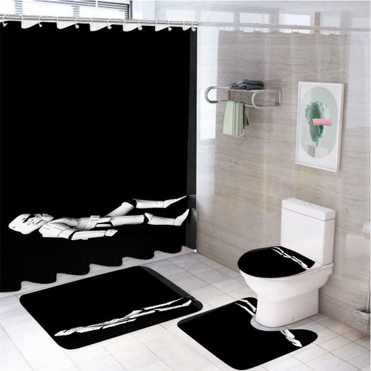 Star Wars Stormtrooper Moonwalk 4Pcs Bathroom Set Shower Curtain