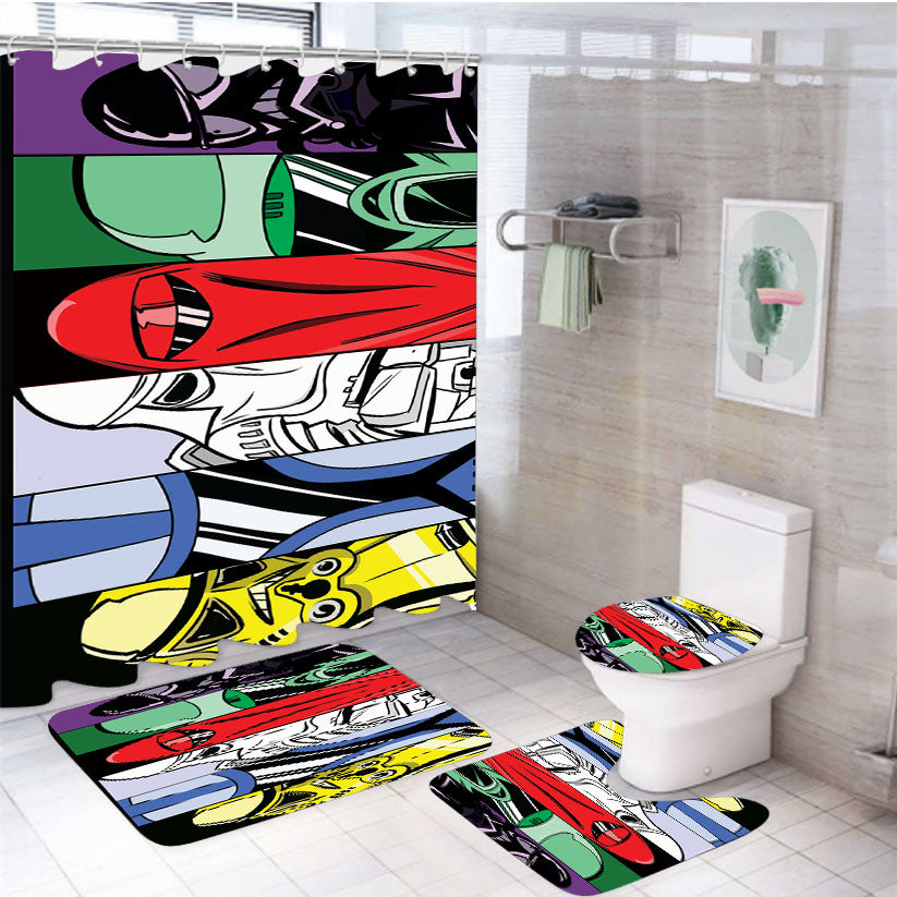 Star Wars Stormtrooper Pop Art 4Pcs Bathroom Set Shower Curtain