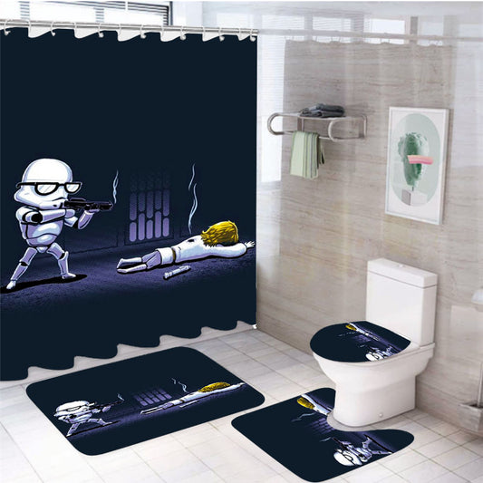 Star Wars Stormtrooper Thug 4Pcs Bathroom Set Shower Curtain