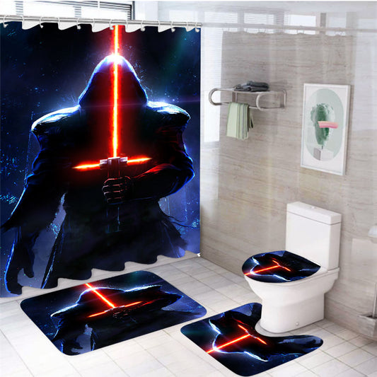 Stars Wars The Force Awakens 4Pcs Bathroom Set Shower Curtain