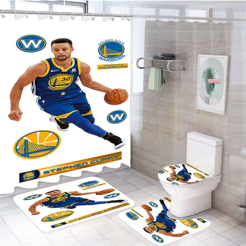 Stephen Curry 4Pcs Bathroom Set Shower Curtain