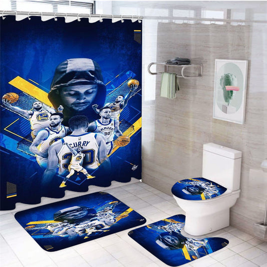 Stephen Curry Is A Warriors 4Pcs Bathroom Set Shower Curtain