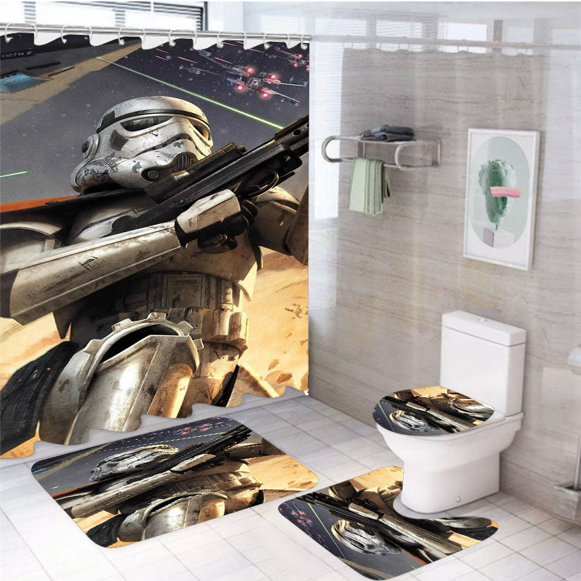 Stormtroopers Star Wars Battlefront 4Pcs Bathroom Set Shower Curtain