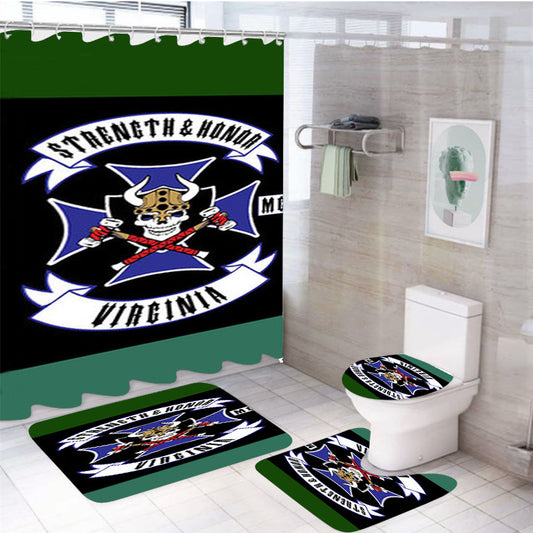 Strengt & Honor Virginia 4Pcs Bathroom Set Shower Curtain