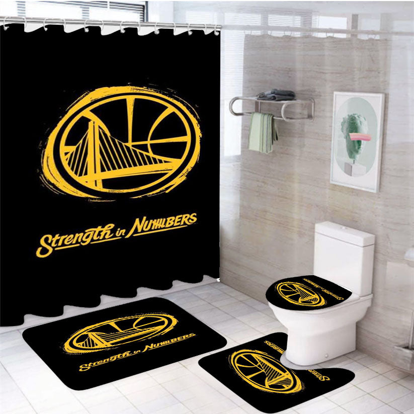 Strength In Numbers Golden State Warriors 4Pcs Bathroom Set Shower Curtain