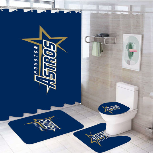 Stunning Houston Astr 4Pcs Bathroom Set Shower Curtain