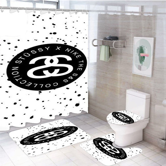 Stussy Nike Logo 4Pcs Bathroom Set Shower Curtain