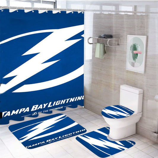 Tampa Bay Lightning Be The Thunder 4Pcs Bathroom Set Shower Curtain