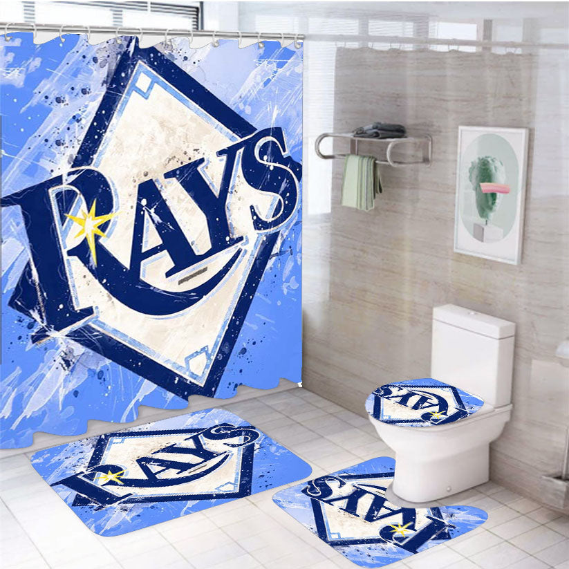 Tampa Bay Rays Wp 4Pcs Bathroom Set Shower Curtain