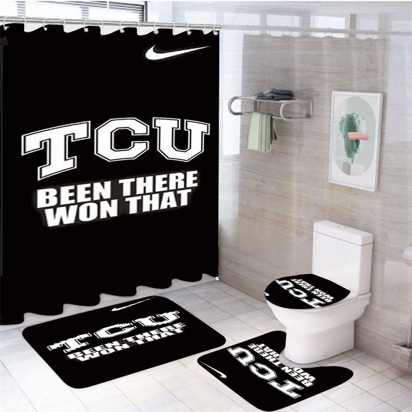 Tcu Been There 4Pcs Bathroom Set Shower Curtain