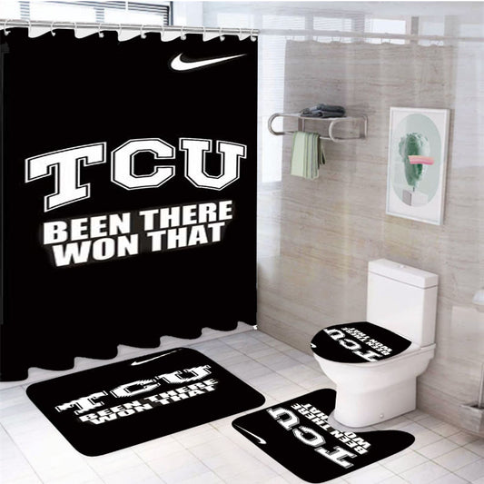 Tcu Been There 4Pcs Bathroom Set Shower Curtain