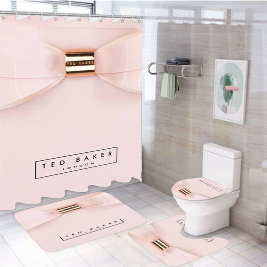 Ted Baker London 4Pcs Bathroom Set Shower Curtain