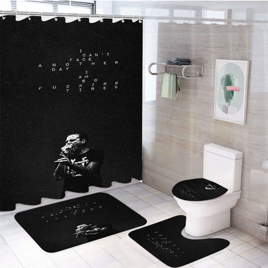 The Amity Affliction Pittsburgh Quotes 4Pcs Bathroom Set Shower Curtain