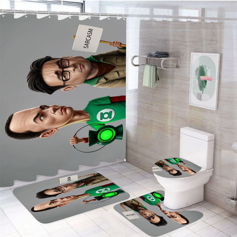 The Big Bang Theory Lamp Sarcasm 4Pcs Bathroom Set Shower Curtain