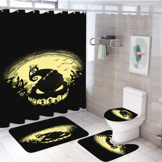 The Nightmare Before Christmas Disney 13 4Pcs Bathroom Set Shower Curtain