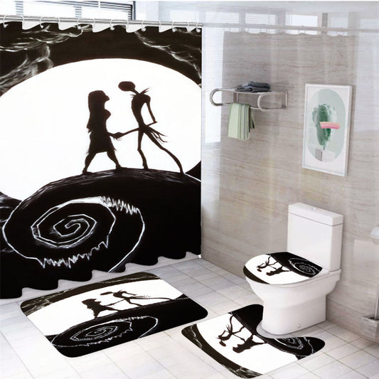 The Nightmare Before Christmas Disney 19 4Pcs Bathroom Set Shower Curtain