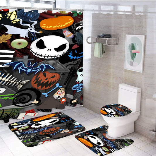 The Nightmare Before Christmas Disney 7 4Pcs Bathroom Set Shower Curtain