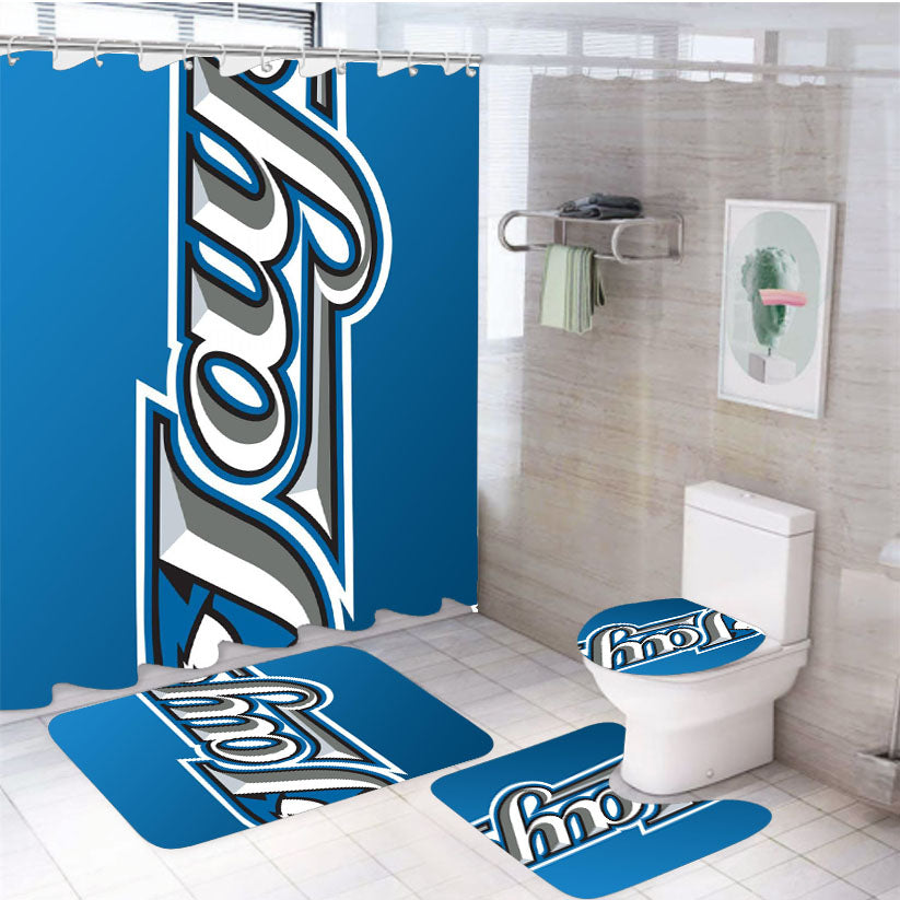 Toronto Blue Jays Sign 4Pcs Bathroom Set Shower Curtain
