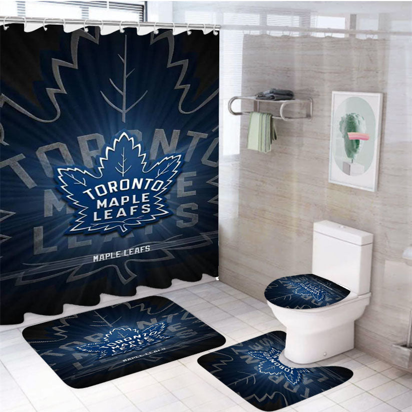Toronto Maple Leafs1 4Pcs Bathroom Set Shower Curtain