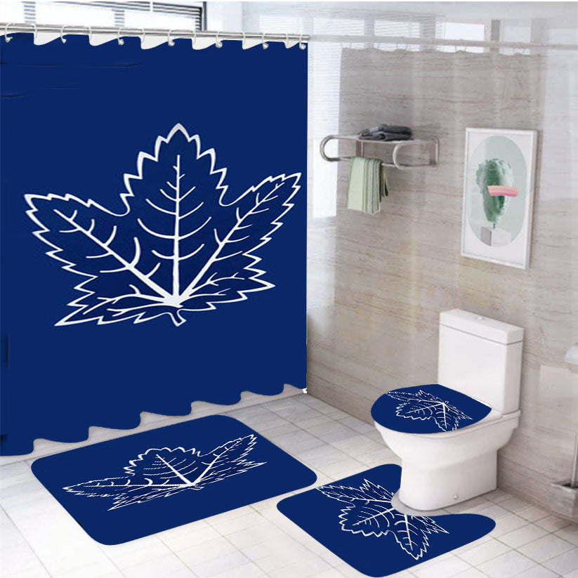 Toronto Maple Leafs New 4Pcs Bathroom Set Shower Curtain