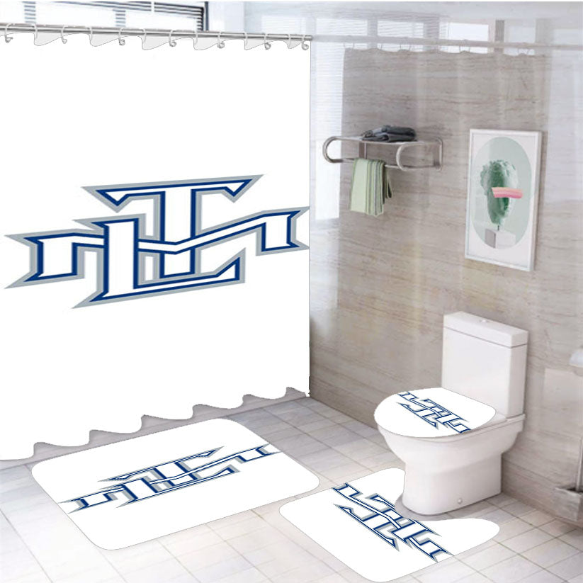 Toronto Maple Leafs Tml 4Pcs Bathroom Set Shower Curtain