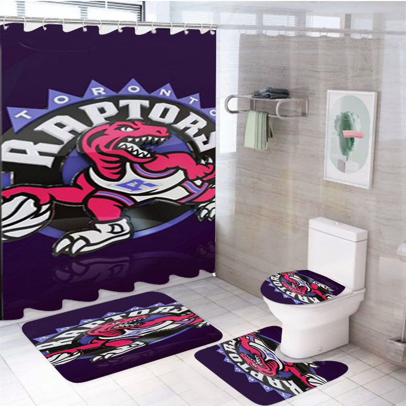 Toronto Raptors 4Pcs Bathroom Set Shower Curtain