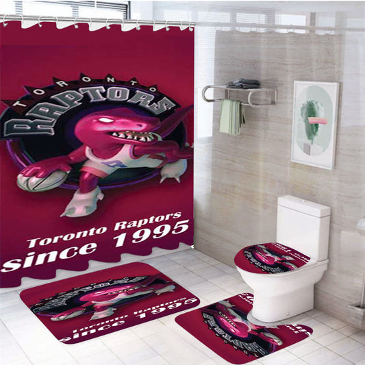 Toronto Raptors Since 4Pcs Bathroom Set Shower Curtain
