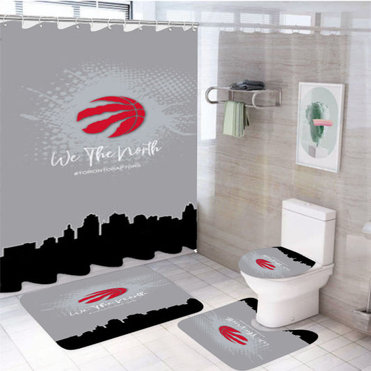 Toronto Raptors We The North 4Pcs Bathroom Set Shower Curtain