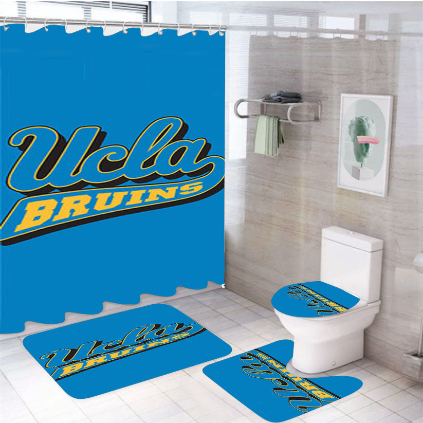 Ucla Bruins Logo Blue 4Pcs Bathroom Set Shower Curtain
