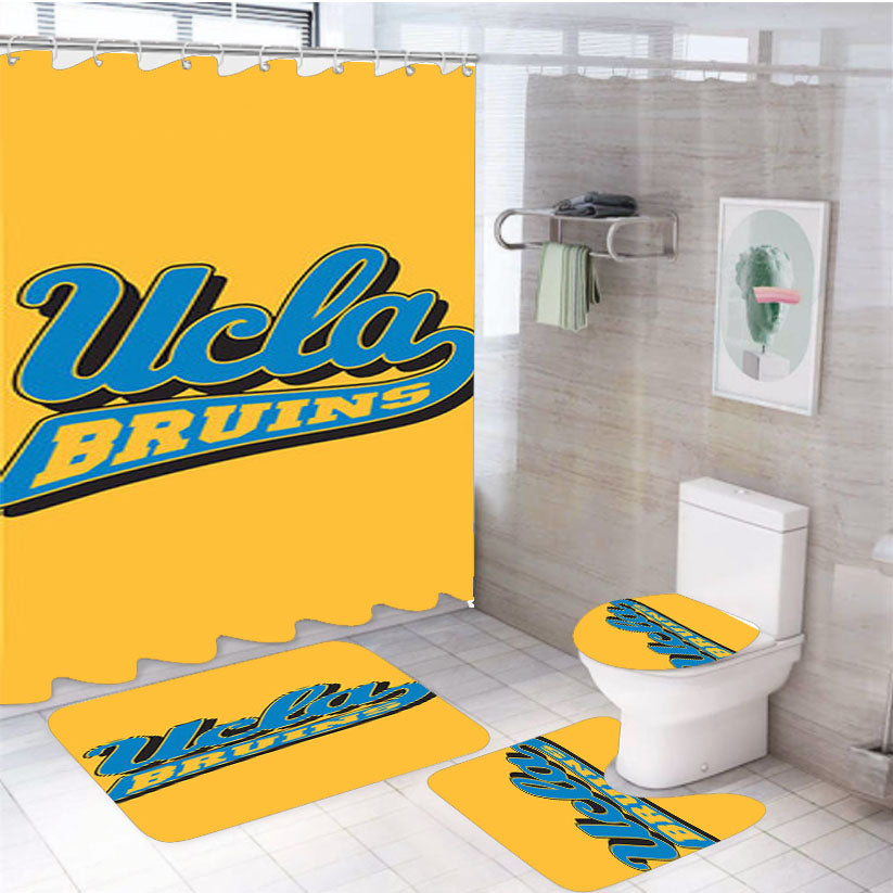 Ucla Bruins Logo Yelow 4Pcs Bathroom Set Shower Curtain