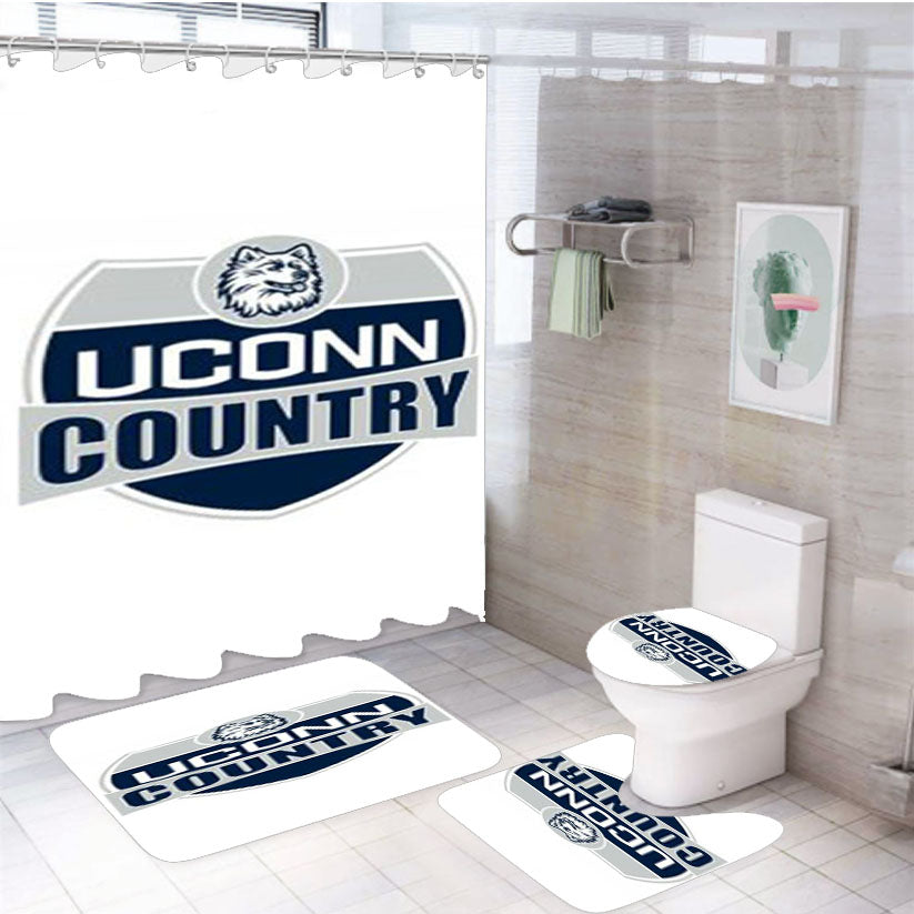 Uconn Country 4Pcs Bathroom Set Shower Curtain